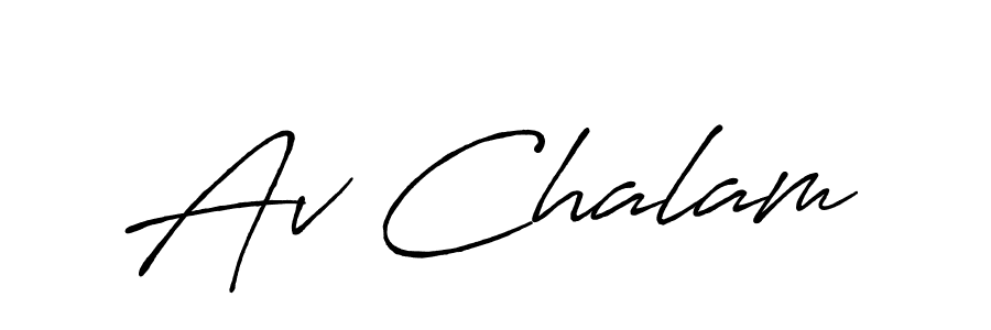 How to make Av Chalam signature? Antro_Vectra_Bolder is a professional autograph style. Create handwritten signature for Av Chalam name. Av Chalam signature style 7 images and pictures png