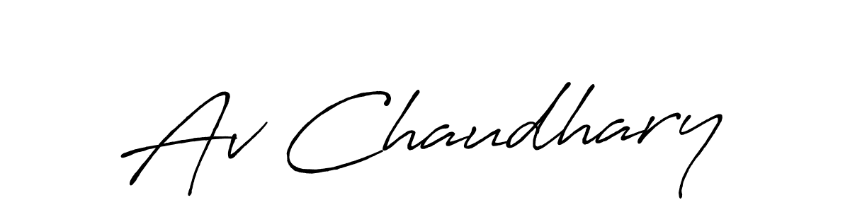 It looks lik you need a new signature style for name Av Chaudhary. Design unique handwritten (Antro_Vectra_Bolder) signature with our free signature maker in just a few clicks. Av Chaudhary signature style 7 images and pictures png