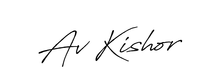 Av Kishor stylish signature style. Best Handwritten Sign (Antro_Vectra_Bolder) for my name. Handwritten Signature Collection Ideas for my name Av Kishor. Av Kishor signature style 7 images and pictures png