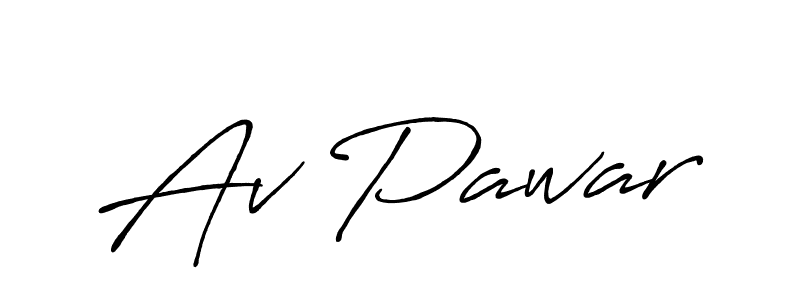 if you are searching for the best signature style for your name Av Pawar. so please give up your signature search. here we have designed multiple signature styles  using Antro_Vectra_Bolder. Av Pawar signature style 7 images and pictures png