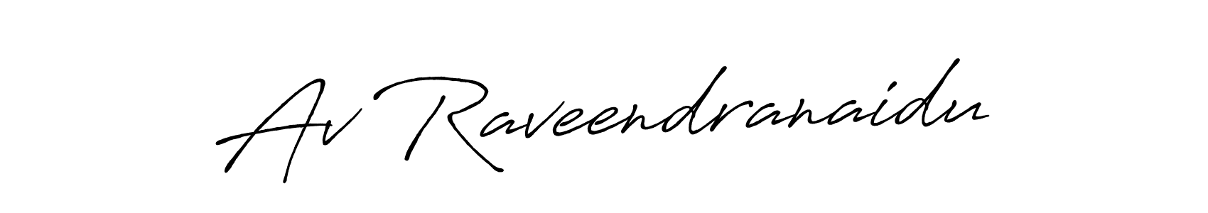 Create a beautiful signature design for name Av Raveendranaidu. With this signature (Antro_Vectra_Bolder) fonts, you can make a handwritten signature for free. Av Raveendranaidu signature style 7 images and pictures png