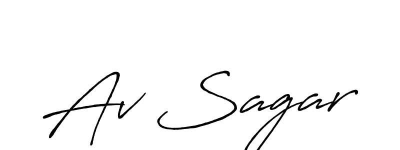 It looks lik you need a new signature style for name Av Sagar. Design unique handwritten (Antro_Vectra_Bolder) signature with our free signature maker in just a few clicks. Av Sagar signature style 7 images and pictures png