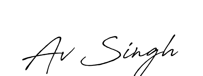 Create a beautiful signature design for name Av Singh. With this signature (Antro_Vectra_Bolder) fonts, you can make a handwritten signature for free. Av Singh signature style 7 images and pictures png