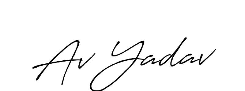 How to make Av Yadav signature? Antro_Vectra_Bolder is a professional autograph style. Create handwritten signature for Av Yadav name. Av Yadav signature style 7 images and pictures png