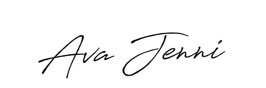 Use a signature maker to create a handwritten signature online. With this signature software, you can design (Antro_Vectra_Bolder) your own signature for name Ava Jenni. Ava Jenni signature style 7 images and pictures png