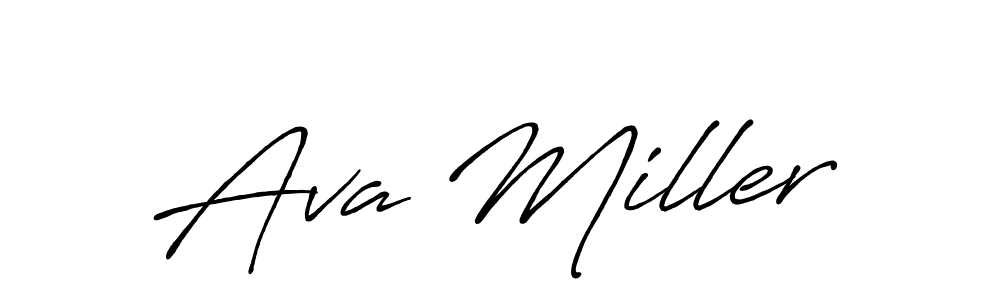 Make a beautiful signature design for name Ava Miller. With this signature (Antro_Vectra_Bolder) style, you can create a handwritten signature for free. Ava Miller signature style 7 images and pictures png