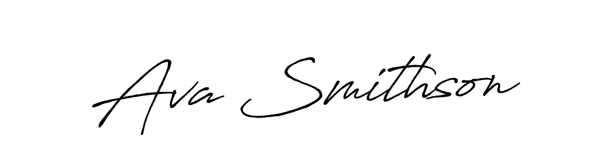 Make a beautiful signature design for name Ava Smithson. With this signature (Antro_Vectra_Bolder) style, you can create a handwritten signature for free. Ava Smithson signature style 7 images and pictures png