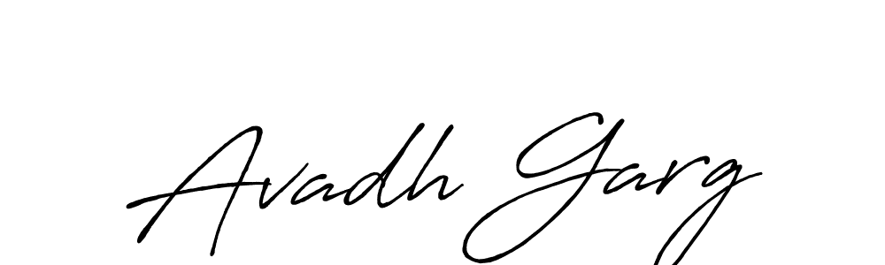 Design your own signature with our free online signature maker. With this signature software, you can create a handwritten (Antro_Vectra_Bolder) signature for name Avadh Garg. Avadh Garg signature style 7 images and pictures png