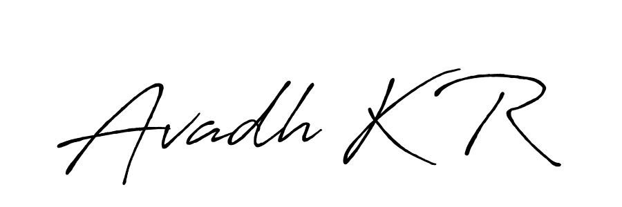 Also we have Avadh K R name is the best signature style. Create professional handwritten signature collection using Antro_Vectra_Bolder autograph style. Avadh K R signature style 7 images and pictures png