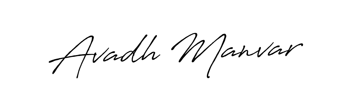 How to make Avadh Manvar signature? Antro_Vectra_Bolder is a professional autograph style. Create handwritten signature for Avadh Manvar name. Avadh Manvar signature style 7 images and pictures png