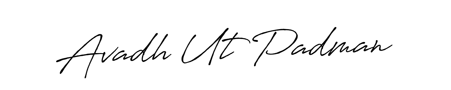 Also You can easily find your signature by using the search form. We will create Avadh Ut Padman name handwritten signature images for you free of cost using Antro_Vectra_Bolder sign style. Avadh Ut Padman signature style 7 images and pictures png
