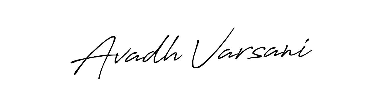 Make a beautiful signature design for name Avadh Varsani. Use this online signature maker to create a handwritten signature for free. Avadh Varsani signature style 7 images and pictures png