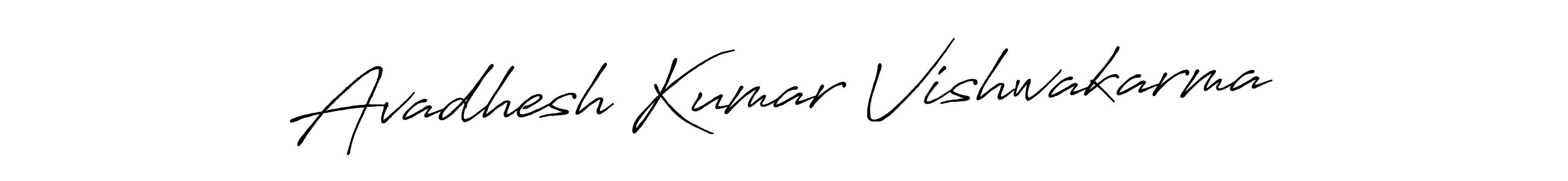 Design your own signature with our free online signature maker. With this signature software, you can create a handwritten (Antro_Vectra_Bolder) signature for name Avadhesh Kumar Vishwakarma. Avadhesh Kumar Vishwakarma signature style 7 images and pictures png