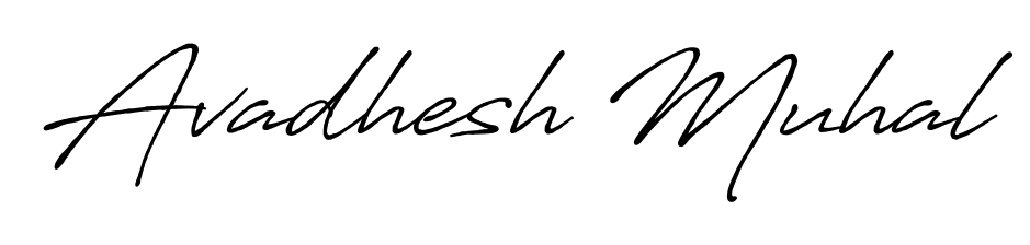 Elevate your brand with a stunning Avadhesh Muhal eSignature. The Antro_Vectra_Bolder style provides a balanced, flowing aesthetic for everyday signing. Avadhesh Muhal signature style 7 images and pictures png
