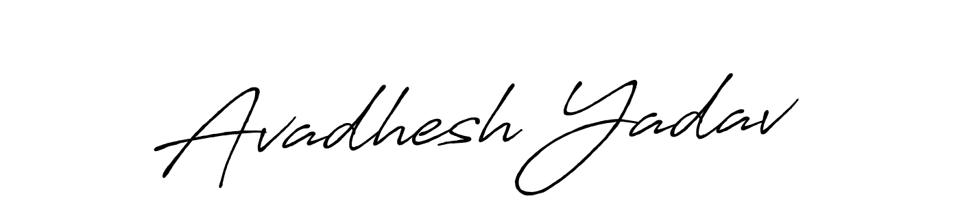 Create a beautiful signature design for name Avadhesh Yadav. With this signature (Antro_Vectra_Bolder) fonts, you can make a handwritten signature for free. Avadhesh Yadav signature style 7 images and pictures png