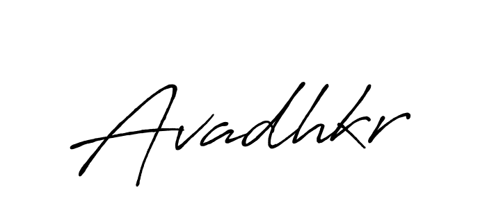 The best way (Antro_Vectra_Bolder) to make a short signature is to pick only two or three words in your name. The name Avadhkr include a total of six letters. For converting this name. Avadhkr signature style 7 images and pictures png