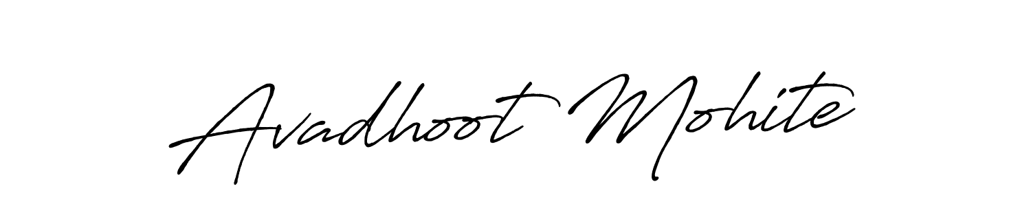 if you are searching for the best signature style for your name Avadhoot Mohite. so please give up your signature search. here we have designed multiple signature styles  using Antro_Vectra_Bolder. Avadhoot Mohite signature style 7 images and pictures png