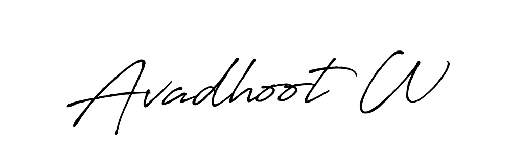 Best and Professional Signature Style for Avadhoot W. Antro_Vectra_Bolder Best Signature Style Collection. Avadhoot W signature style 7 images and pictures png