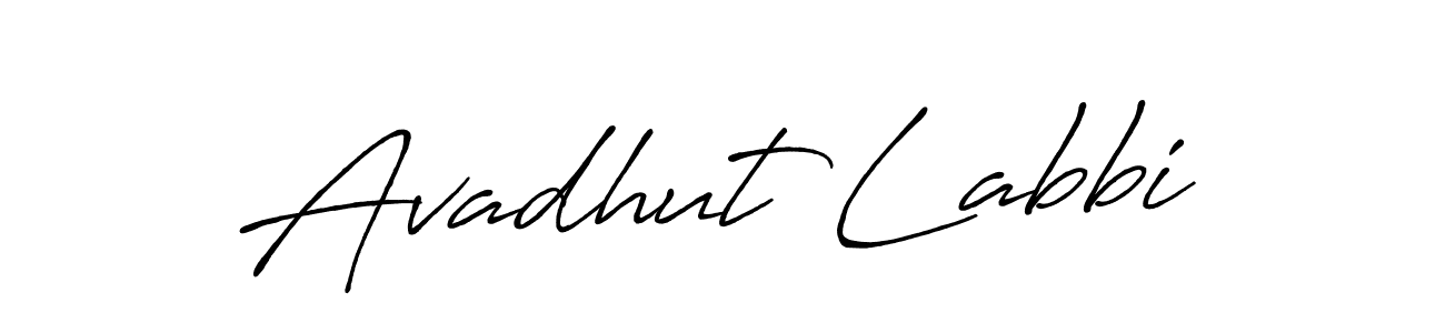 Avadhut Labbi stylish signature style. Best Handwritten Sign (Antro_Vectra_Bolder) for my name. Handwritten Signature Collection Ideas for my name Avadhut Labbi. Avadhut Labbi signature style 7 images and pictures png