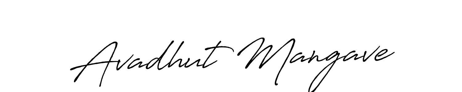 Antro_Vectra_Bolder is a professional signature style that is perfect for those who want to add a touch of class to their signature. It is also a great choice for those who want to make their signature more unique. Get Avadhut Mangave name to fancy signature for free. Avadhut Mangave signature style 7 images and pictures png