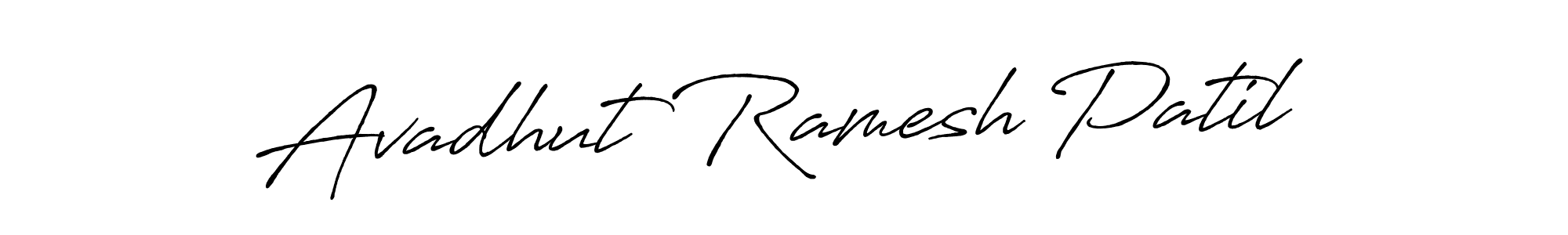 Design your own signature with our free online signature maker. With this signature software, you can create a handwritten (Antro_Vectra_Bolder) signature for name Avadhut Ramesh Patil. Avadhut Ramesh Patil signature style 7 images and pictures png