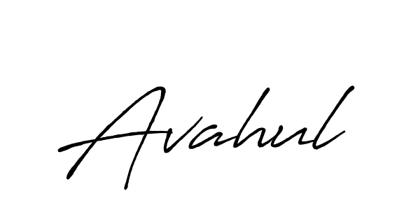 Make a beautiful signature design for name Avahul. With this signature (Antro_Vectra_Bolder) style, you can create a handwritten signature for free. Avahul signature style 7 images and pictures png