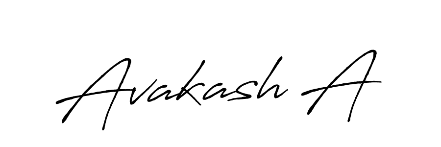 Make a beautiful signature design for name Avakash A. With this signature (Antro_Vectra_Bolder) style, you can create a handwritten signature for free. Avakash A signature style 7 images and pictures png