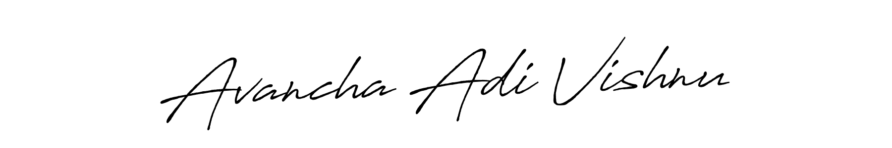 Also You can easily find your signature by using the search form. We will create Avancha Adi Vishnu name handwritten signature images for you free of cost using Antro_Vectra_Bolder sign style. Avancha Adi Vishnu signature style 7 images and pictures png