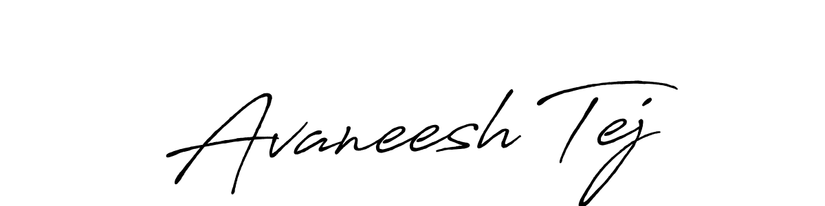 Design your own signature with our free online signature maker. With this signature software, you can create a handwritten (Antro_Vectra_Bolder) signature for name Avaneesh Tej. Avaneesh Tej signature style 7 images and pictures png