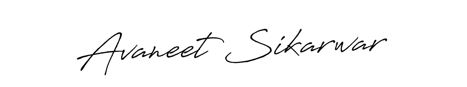 Also we have Avaneet Sikarwar name is the best signature style. Create professional handwritten signature collection using Antro_Vectra_Bolder autograph style. Avaneet Sikarwar signature style 7 images and pictures png