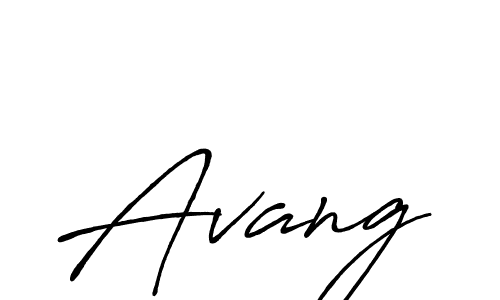 Avang stylish signature style. Best Handwritten Sign (Antro_Vectra_Bolder) for my name. Handwritten Signature Collection Ideas for my name Avang. Avang signature style 7 images and pictures png