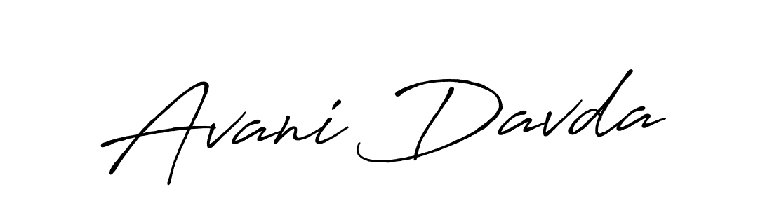Use a signature maker to create a handwritten signature online. With this signature software, you can design (Antro_Vectra_Bolder) your own signature for name Avani Davda. Avani Davda signature style 7 images and pictures png