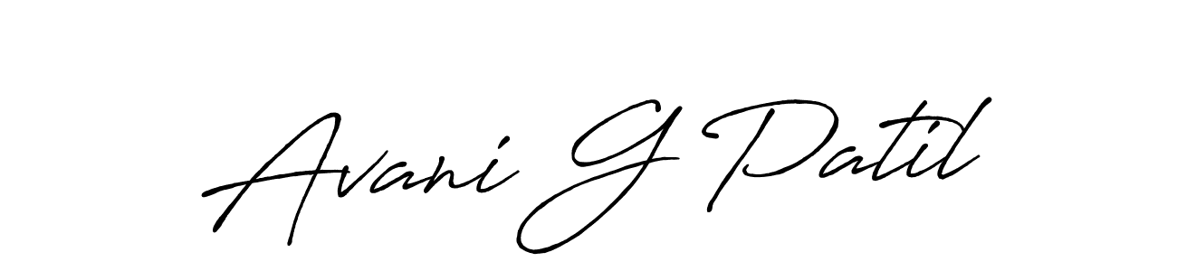 Similarly Antro_Vectra_Bolder is the best handwritten signature design. Signature creator online .You can use it as an online autograph creator for name Avani G Patil. Avani G Patil signature style 7 images and pictures png