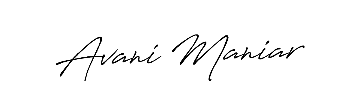 if you are searching for the best signature style for your name Avani Maniar. so please give up your signature search. here we have designed multiple signature styles  using Antro_Vectra_Bolder. Avani Maniar signature style 7 images and pictures png