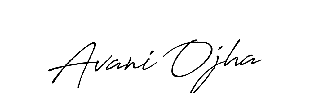Make a beautiful signature design for name Avani Ojha. With this signature (Antro_Vectra_Bolder) style, you can create a handwritten signature for free. Avani Ojha signature style 7 images and pictures png