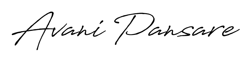 Create an unforgettable impression when signing with Avani Pansare name styled in Antro_Vectra_Bolder typography. 100% free online generator. Avani Pansare signature style 7 images and pictures png