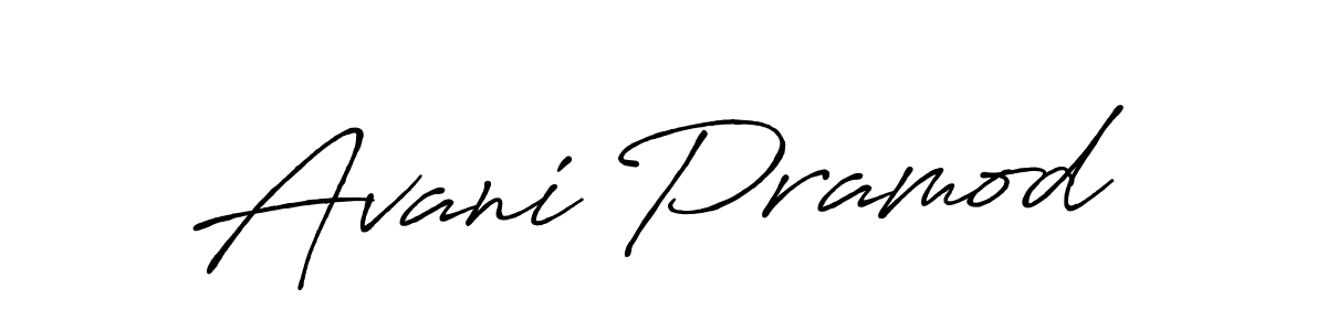 Also we have Avani Pramod name is the best signature style. Create professional handwritten signature collection using Antro_Vectra_Bolder autograph style. Avani Pramod signature style 7 images and pictures png