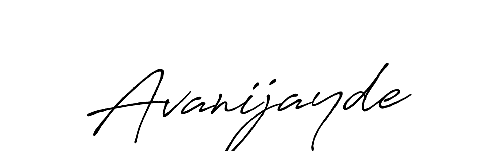 How to make Avanijayde signature? Antro_Vectra_Bolder is a professional autograph style. Create handwritten signature for Avanijayde name. Avanijayde signature style 7 images and pictures png