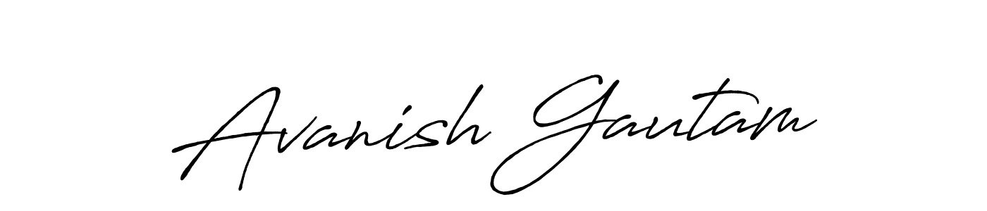 How to make Avanish Gautam signature? Antro_Vectra_Bolder is a professional autograph style. Create handwritten signature for Avanish Gautam name. Avanish Gautam signature style 7 images and pictures png