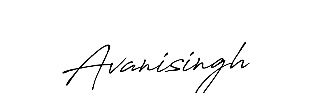 Use a signature maker to create a handwritten signature online. With this signature software, you can design (Antro_Vectra_Bolder) your own signature for name Avanisingh. Avanisingh signature style 7 images and pictures png