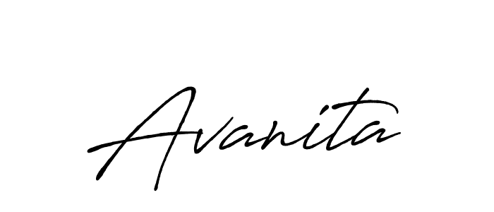 Make a beautiful signature design for name Avanita. With this signature (Antro_Vectra_Bolder) style, you can create a handwritten signature for free. Avanita signature style 7 images and pictures png