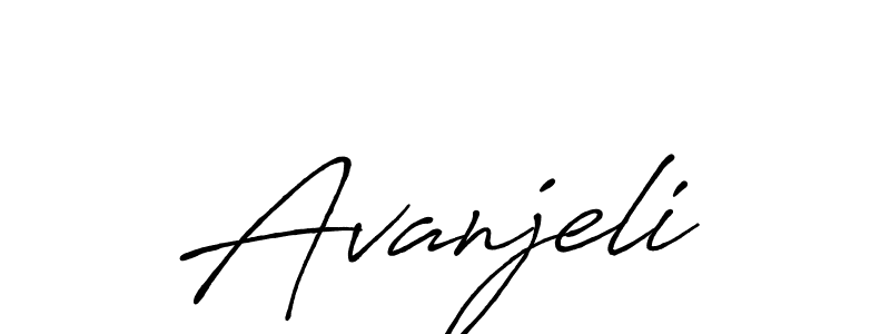 You should practise on your own different ways (Antro_Vectra_Bolder) to write your name (Avanjeli) in signature. don't let someone else do it for you. Avanjeli signature style 7 images and pictures png