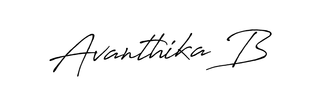 You should practise on your own different ways (Antro_Vectra_Bolder) to write your name (Avanthika B) in signature. don't let someone else do it for you. Avanthika B signature style 7 images and pictures png