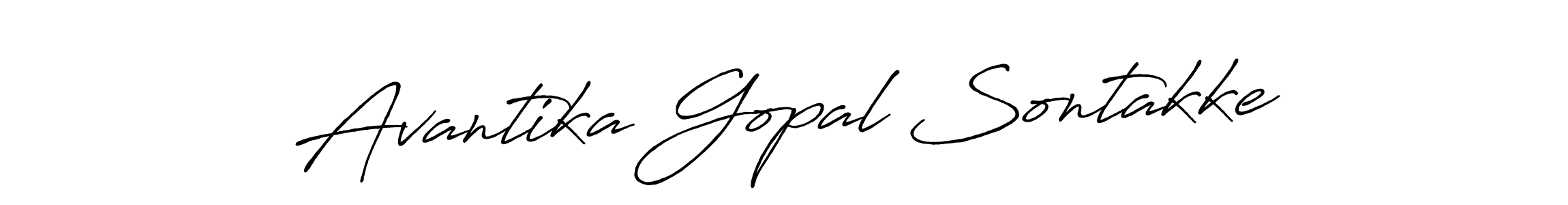 This is the best signature style for the Avantika Gopal Sontakke name. Also you like these signature font (Antro_Vectra_Bolder). Mix name signature. Avantika Gopal Sontakke signature style 7 images and pictures png