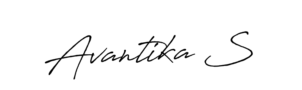 It looks lik you need a new signature style for name Avantika S. Design unique handwritten (Antro_Vectra_Bolder) signature with our free signature maker in just a few clicks. Avantika S signature style 7 images and pictures png