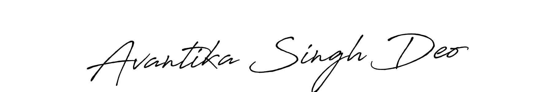 The best way (Antro_Vectra_Bolder) to make a short signature is to pick only two or three words in your name. The name Avantika Singh Deo include a total of six letters. For converting this name. Avantika Singh Deo signature style 7 images and pictures png