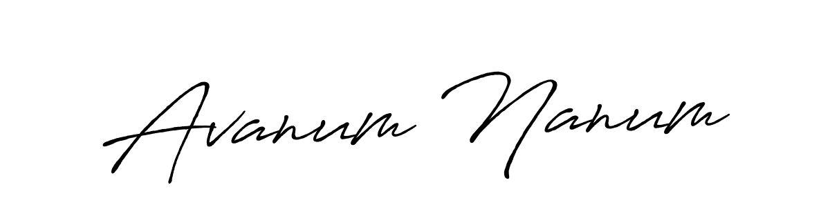 This is the best signature style for the Avanum Nanum name. Also you like these signature font (Antro_Vectra_Bolder). Mix name signature. Avanum Nanum signature style 7 images and pictures png
