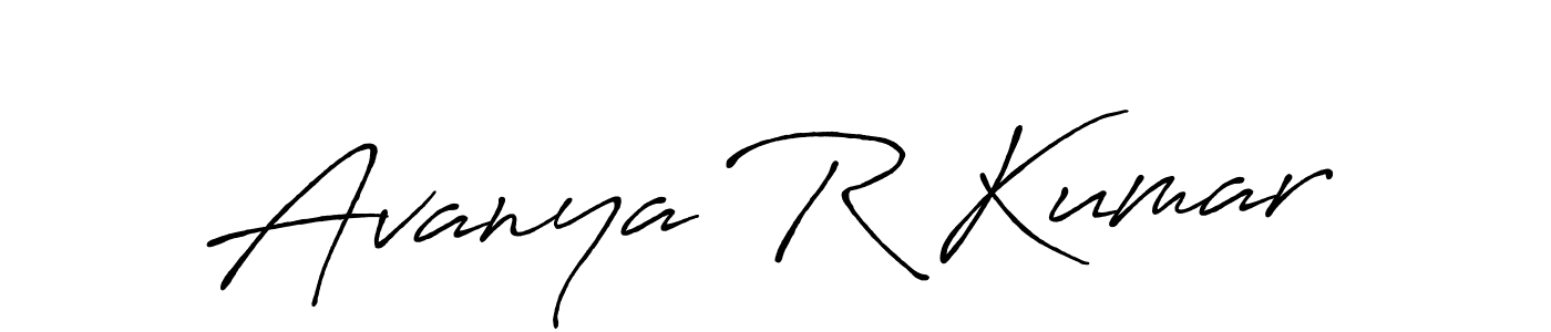 Use a signature maker to create a handwritten signature online. With this signature software, you can design (Antro_Vectra_Bolder) your own signature for name Avanya R Kumar. Avanya R Kumar signature style 7 images and pictures png