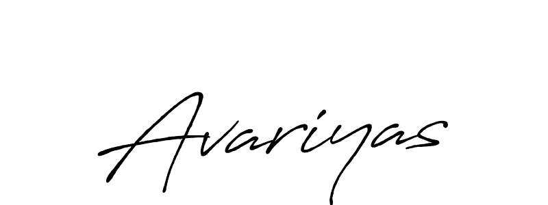 Make a beautiful signature design for name Avariyas. With this signature (Antro_Vectra_Bolder) style, you can create a handwritten signature for free. Avariyas signature style 7 images and pictures png