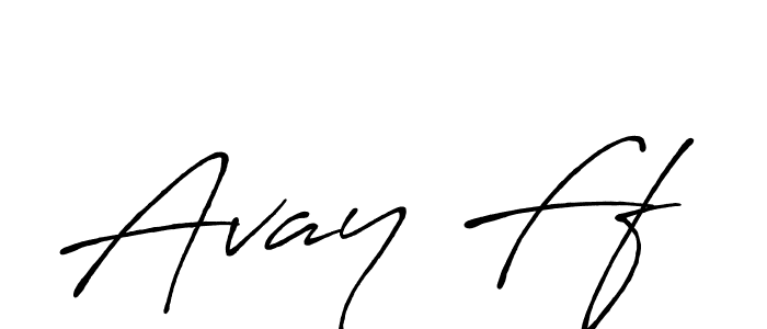 Make a beautiful signature design for name Avay Ff. With this signature (Antro_Vectra_Bolder) style, you can create a handwritten signature for free. Avay Ff signature style 7 images and pictures png